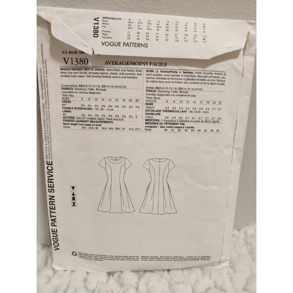 Vogue Pattern V1380 by Pamella Roland | American Designer - Picture 10 of 10